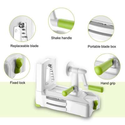 Handheld food processor manual food chopper blender vegetable grater slicer